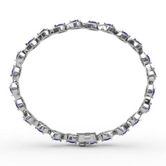 Decorated Sapphire and Diamond Bracelet 