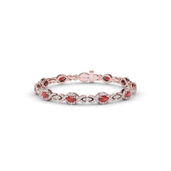 Love Knot Ruby and Diamond Bracelet