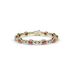 Love Knot Ruby and Diamond Bracelet