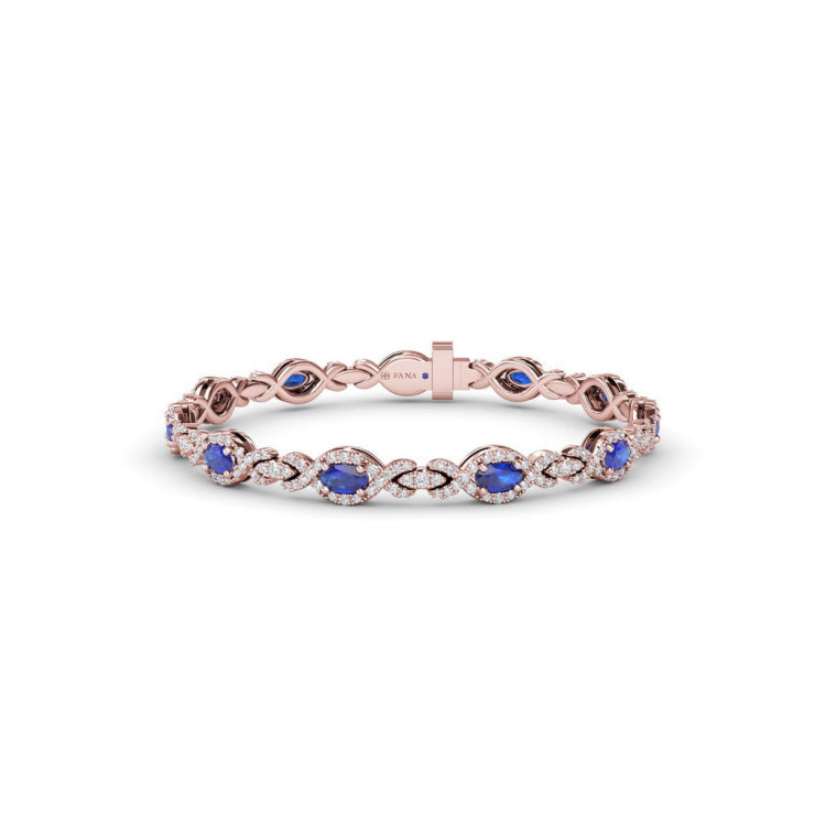 Love Knot Sapphire and Diamond Bracelet