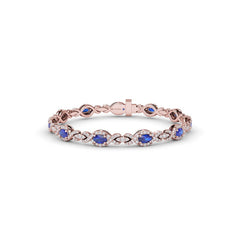 Love Knot Sapphire and Diamond Bracelet