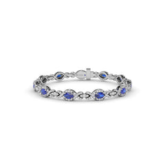 Love Knot Sapphire and Diamond Bracelet