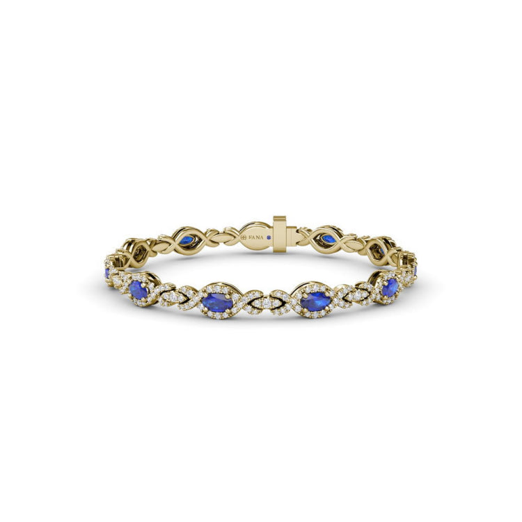 Love Knot Sapphire and Diamond Bracelet