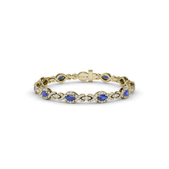 Love Knot Sapphire and Diamond Bracelet