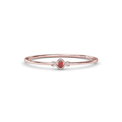 Love Knot Ruby and Diamond Bangle Bracelet