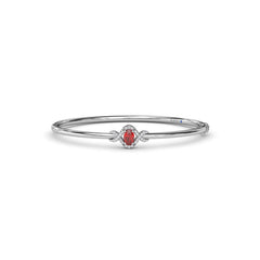 Love Knot Ruby and Diamond Bangle Bracelet