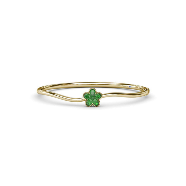 Magnolia Emerald Wave Bangle