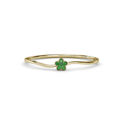 Magnolia Emerald Wave Bangle