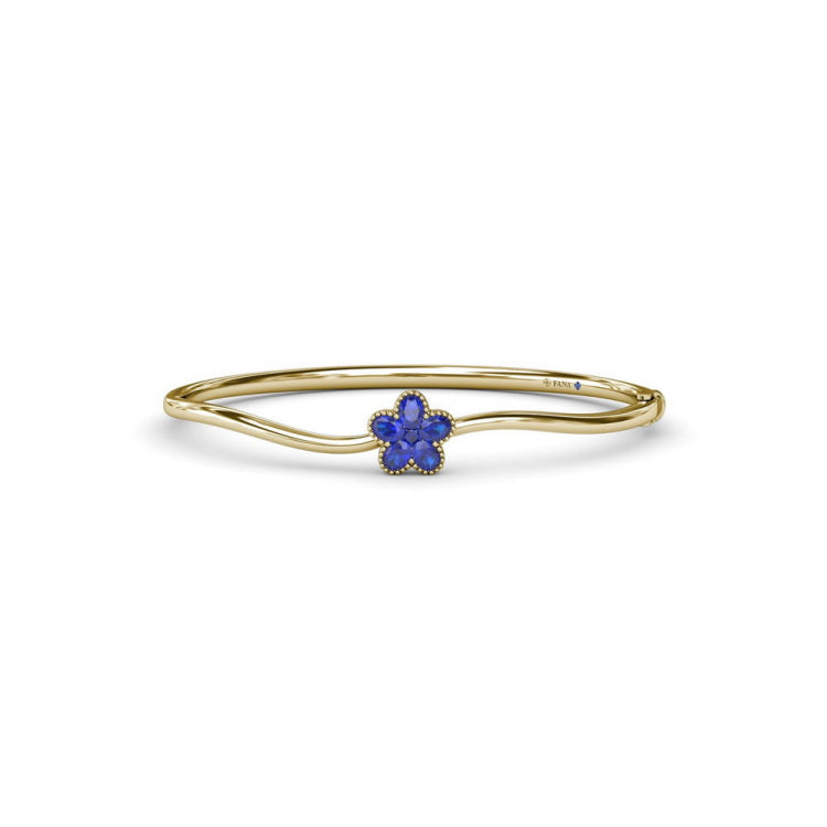 Magnolia Sapphire Wave Bangle