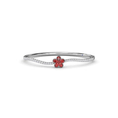 Magnolia Ruby and Diamond Wave Bangle