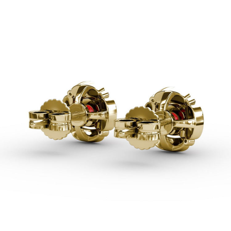 Vintage Channel Setting Stud Earrings 