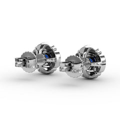 Vintage Channel Setting Stud Earrings 