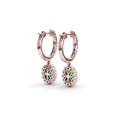 Dazzling Emerald and Diamond Drop Earrings