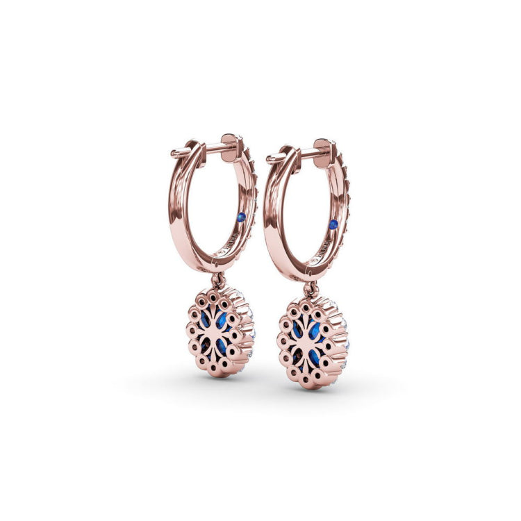 Dazzling Sapphire and Diamond Drop Earrings