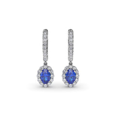 Dazzling Sapphire and Diamond Drop Earrings