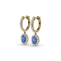 Dazzling Sapphire and Diamond Drop Earrings