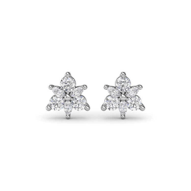 Trio Stud Diamond Earrings