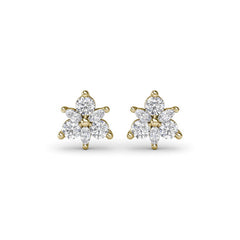Trio Stud Diamond Earrings
