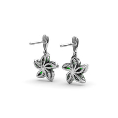 Emerald and Diamond Catalina Drop Earrings