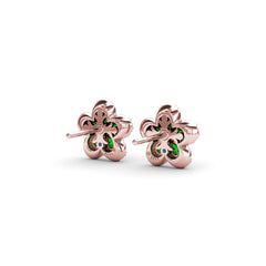 Magnolia Emerald and Diamond Earrings