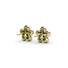 Magnolia Emerald and Diamond Earrings