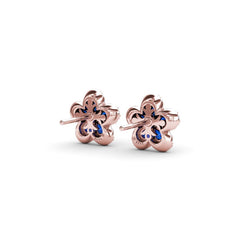 Magnolia Sapphire and Diamond Earrings