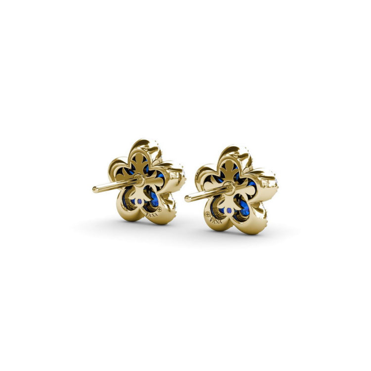 Magnolia Sapphire and Diamond Earrings