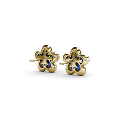Magnolia Sapphire and Diamond Earrings