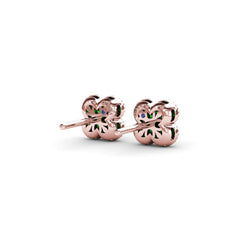 Magnolia Milgrain Emerald Earrings