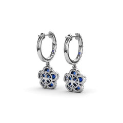 Magnolia Sapphire Huggie Hoops