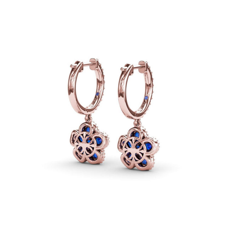 Magnolia Sapphire Huggie Hoops