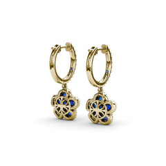 Magnolia Sapphire Huggie Hoops