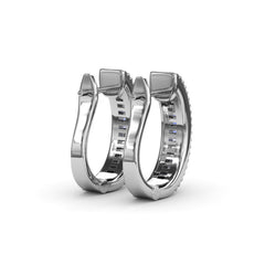 Baguette Diamond Hoops