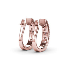 Bar-Set Baguette Diamond Hoops