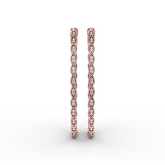 Flawless Filigree Diamond Hoops 