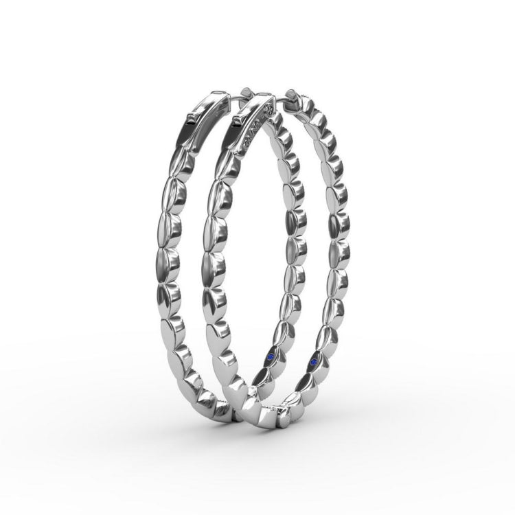 Flawless Filigree Diamond Hoops 