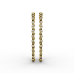 Flawless Filigree Diamond Hoops 