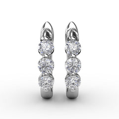 Empire Diamond Hoop Earrings 