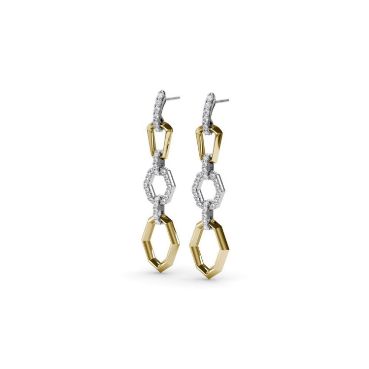 Lynq Geometric Long Drop Earrings
