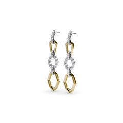 Lynq Geometric Long Drop Earrings