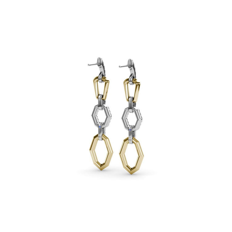 Lynq Geometric Long Drop Earrings