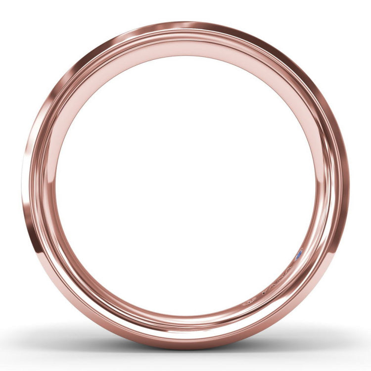 Sandblast Finish Bevel Edge Men's Band