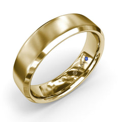 Sandblast Finish Bevel Edge Men's Band