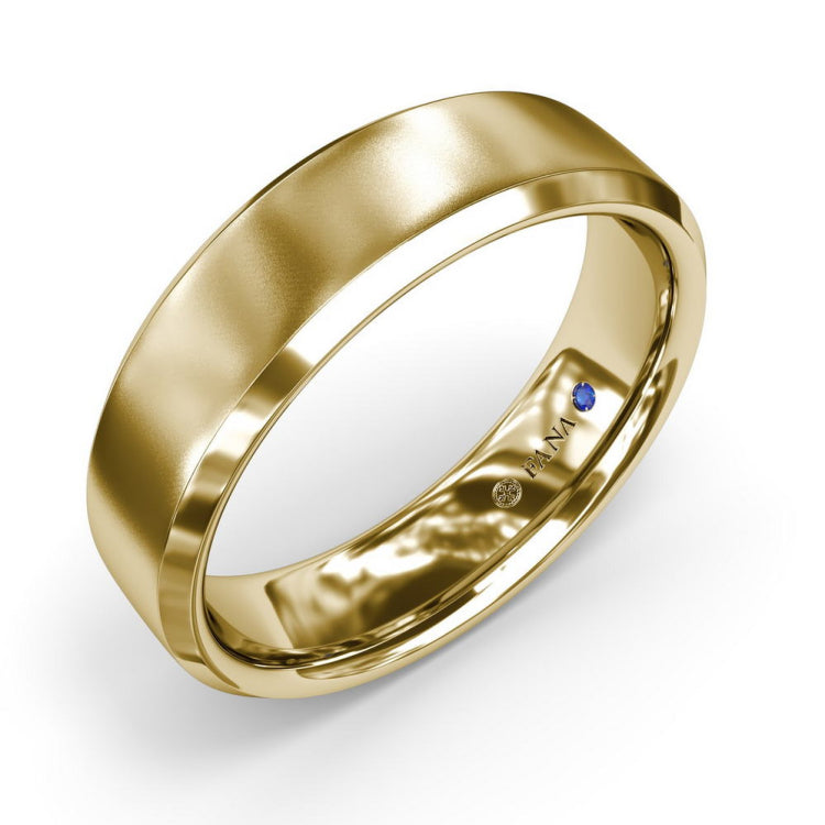 Sandblast Finish Bevel Edge Men's Band