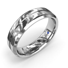 High Polish Bevel Edge Men's Band