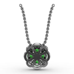 Love in Bloom Emerald and Diamond Pendant 