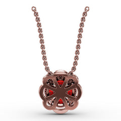 Love in Bloom Ruby and Diamond Pendant 