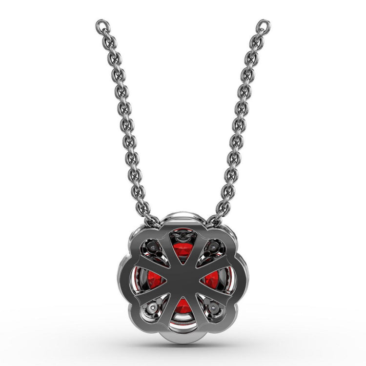 Love in Bloom Ruby and Diamond Pendant 