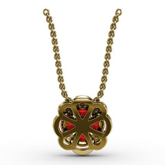 Love in Bloom Ruby and Diamond Pendant 