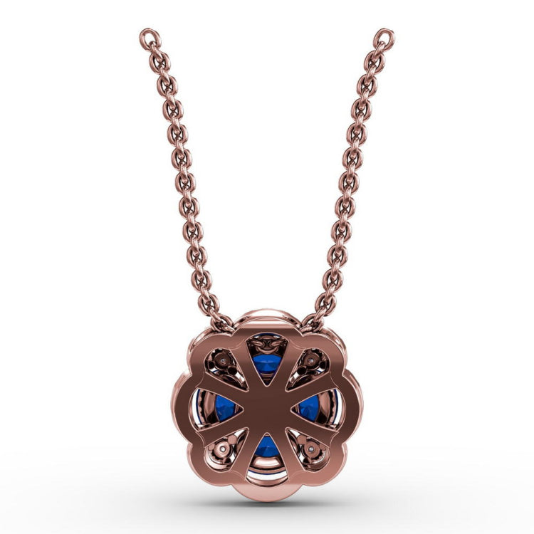 Love in Bloom Sapphire and Diamond Pendant 